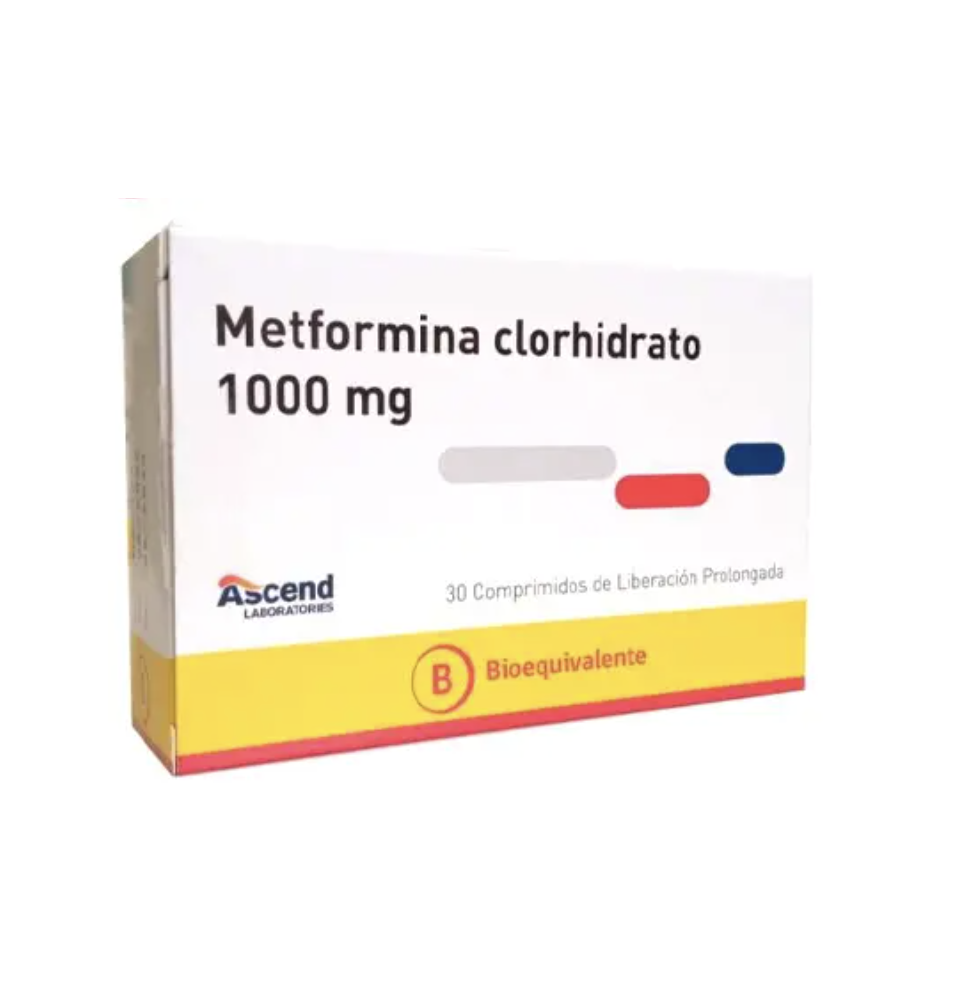 METFORMINA LP COM 1000 MG X 30 ASCEND (BE)