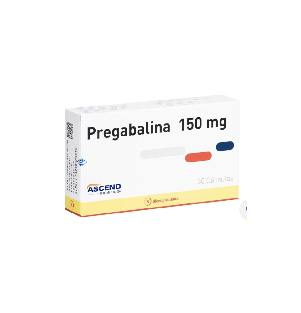 PREGABALINA CAP 150 MG X 30 ASCEND (BE)