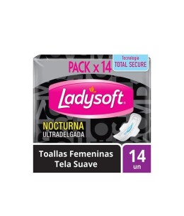 LADYSOFT TOA SUAVE ULTRA DELGADA C/ALAS NOCTURNA X 14 UND