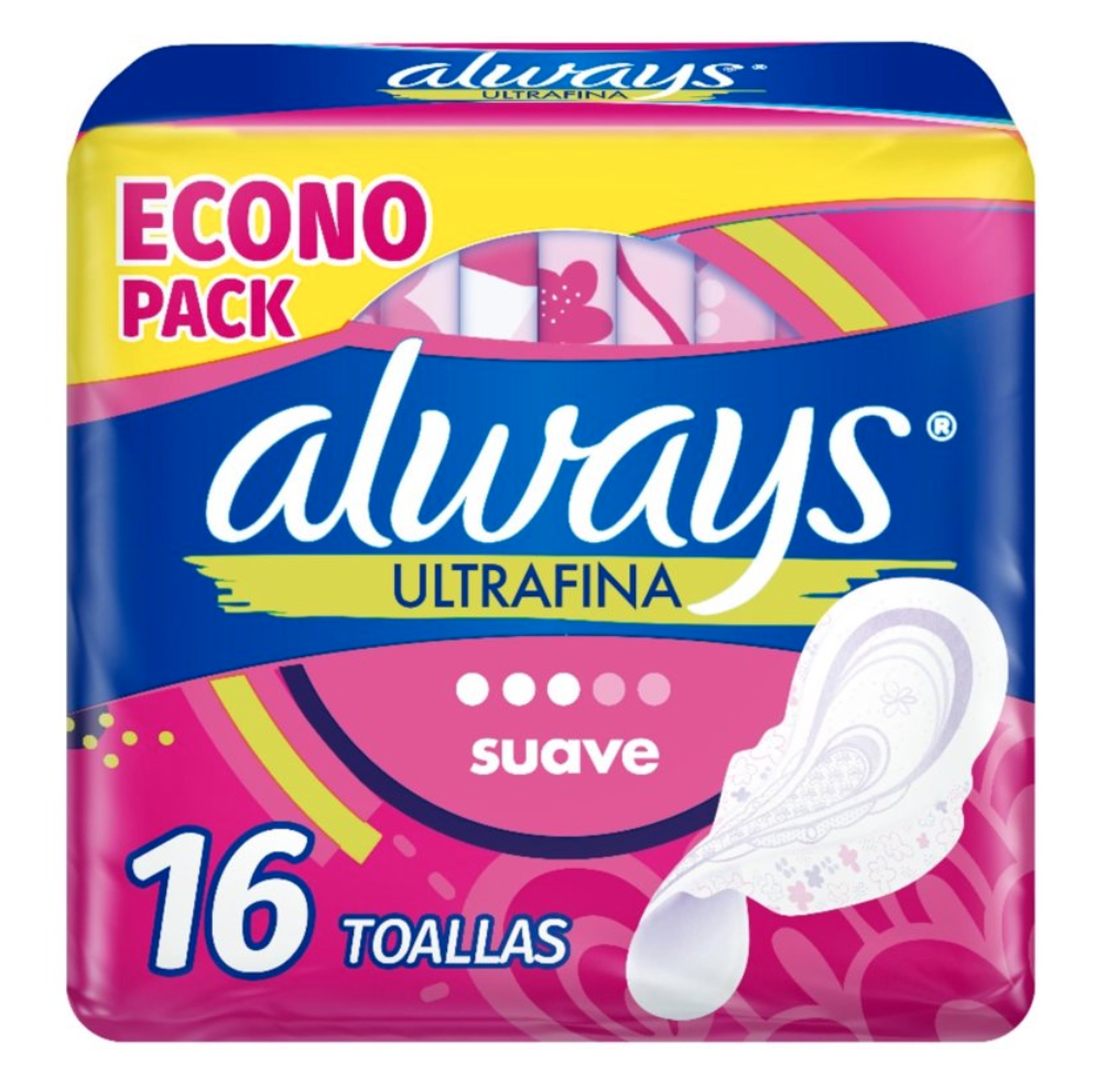 ALWAYS TOA PINK DIA F/MOD SUAVE C/A X 16 UDS
