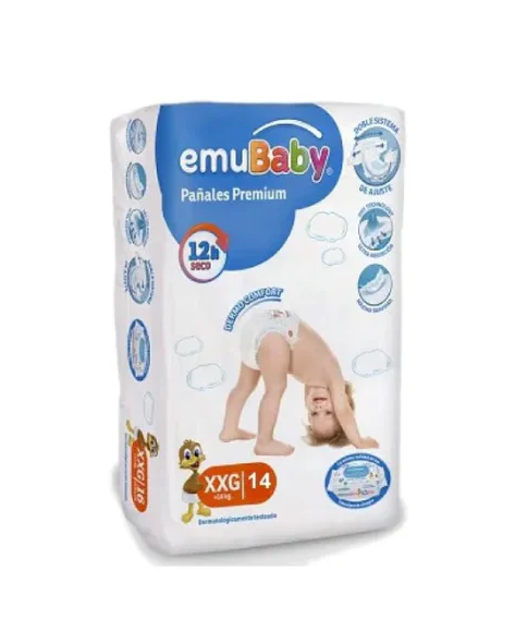 EMUBABY PAÑAL PREMIUM XXG X 14 UND