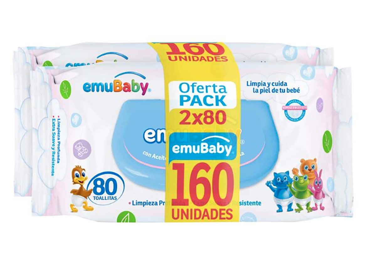 EMUBABY TOA HUMEDA EXTRA SUAVE 80 X 2 UND TAPA