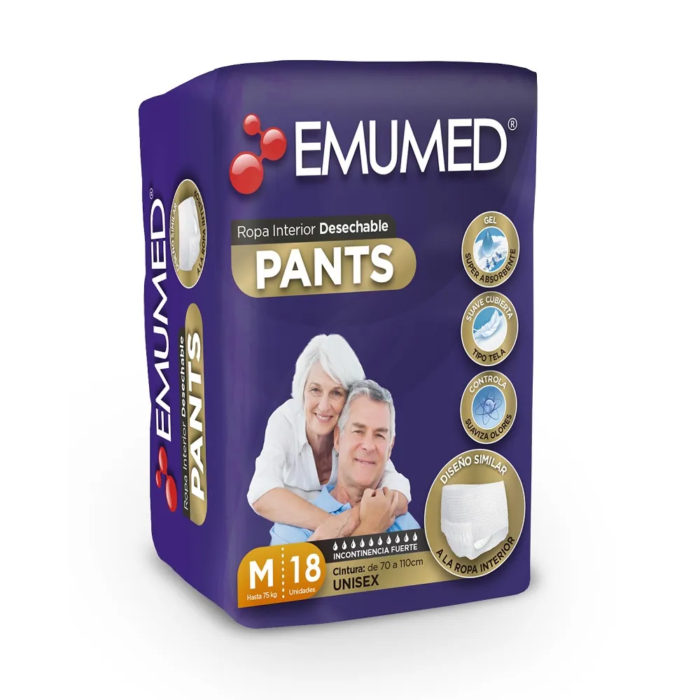 EMUMED PANTS ADULTO PREMIUM M X 18 UND