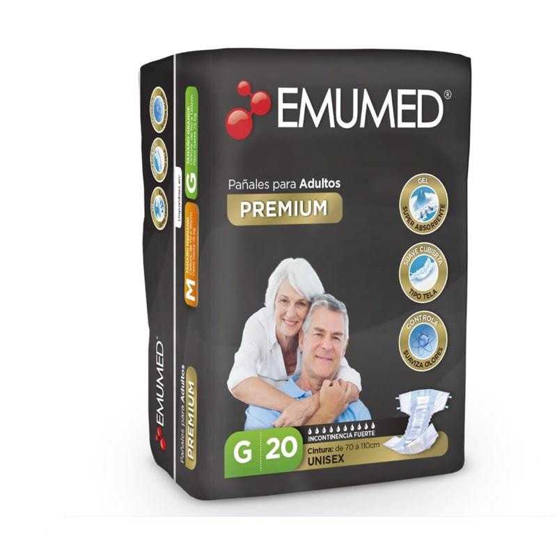 EMUMED PAÑAL ADULTO PREMIUM G X 20 UND