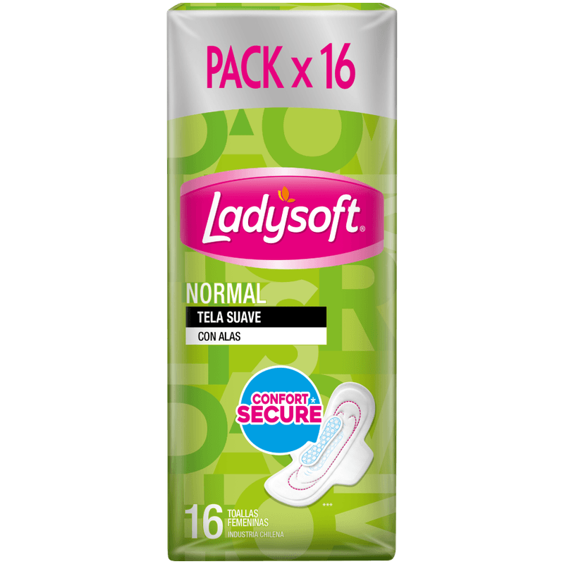 LADYSOFT NORMAL SUAVE C/A TOALLA X 16