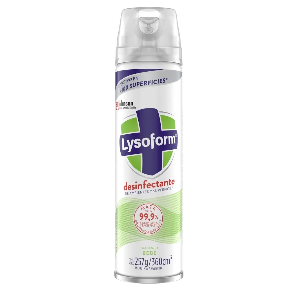 LYSOFORM DESINFECTANTE AMBIENTAL BEBE X 360 ML