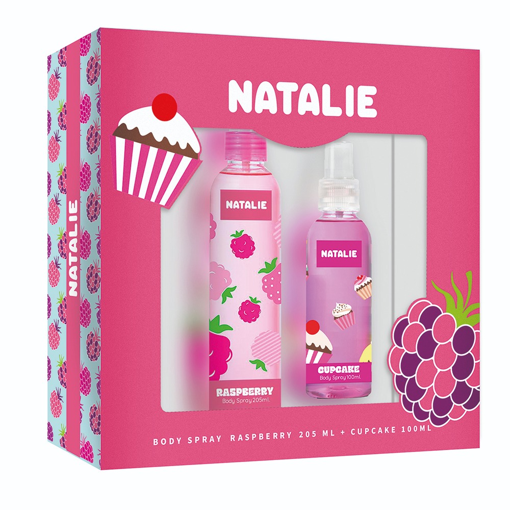 NATALIE BOTANICALS RASPEBERRY X 205 ML + CUPCAKE X 100 ML
