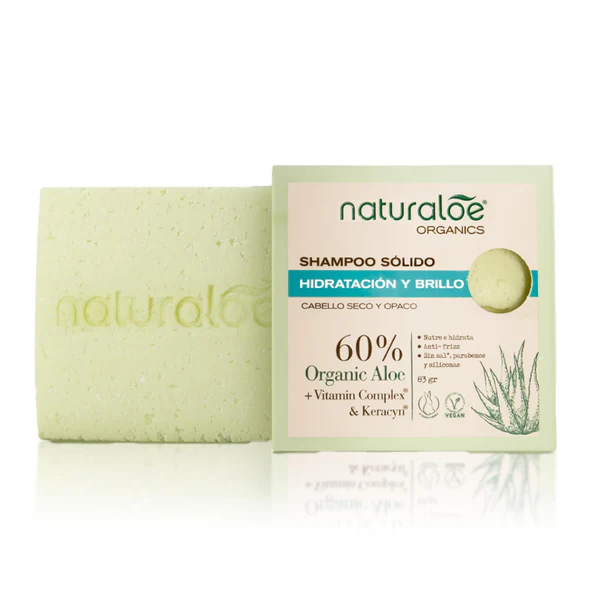 NATURALOE SHAMPOO SOLIDO HIDRATACION Y BRILLO X 83 GR