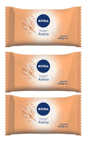 NIVEA JABON BARRA AVENA X 125 GR X 3 UND