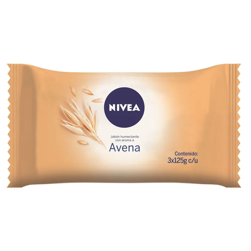NIVEA JABON BARRA AVENA X 125 GR X 3 UND