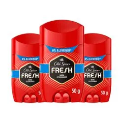 OLD SPICE DESODORANTE BARRA FRESH X 50 G X 3 UND