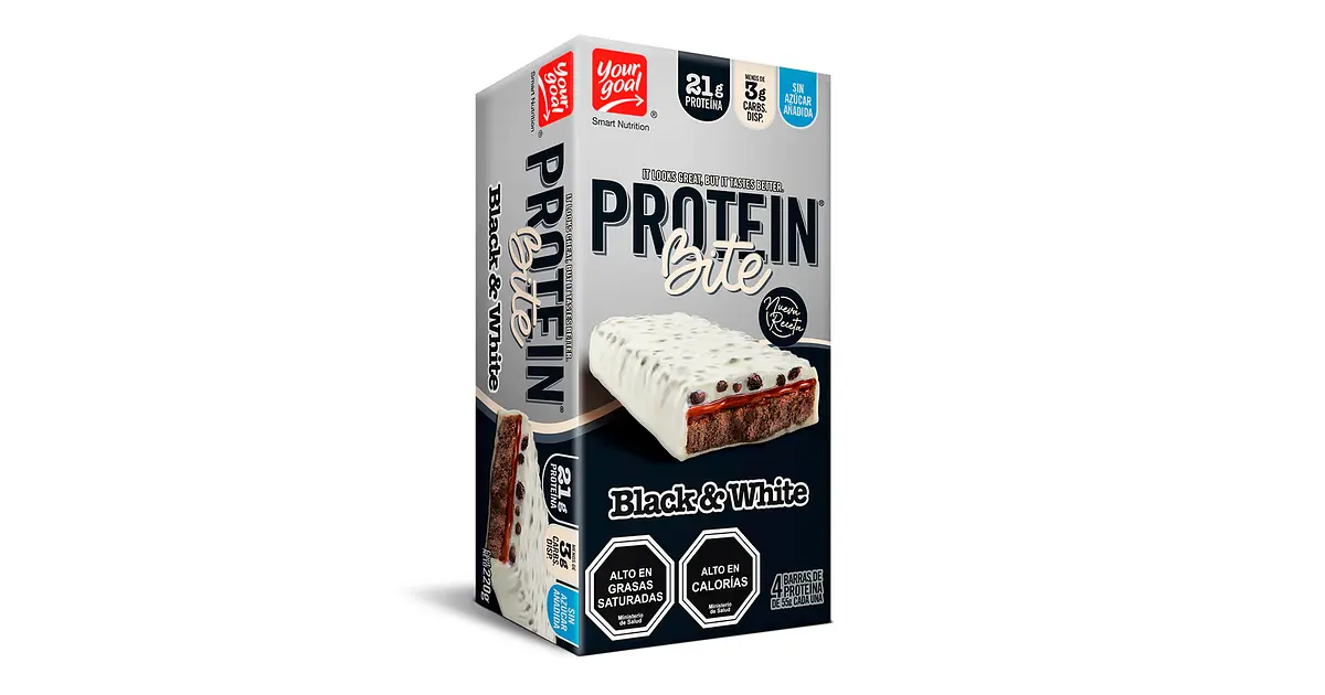 PROTEIN BITE BLACK & WHITE X 4 UND