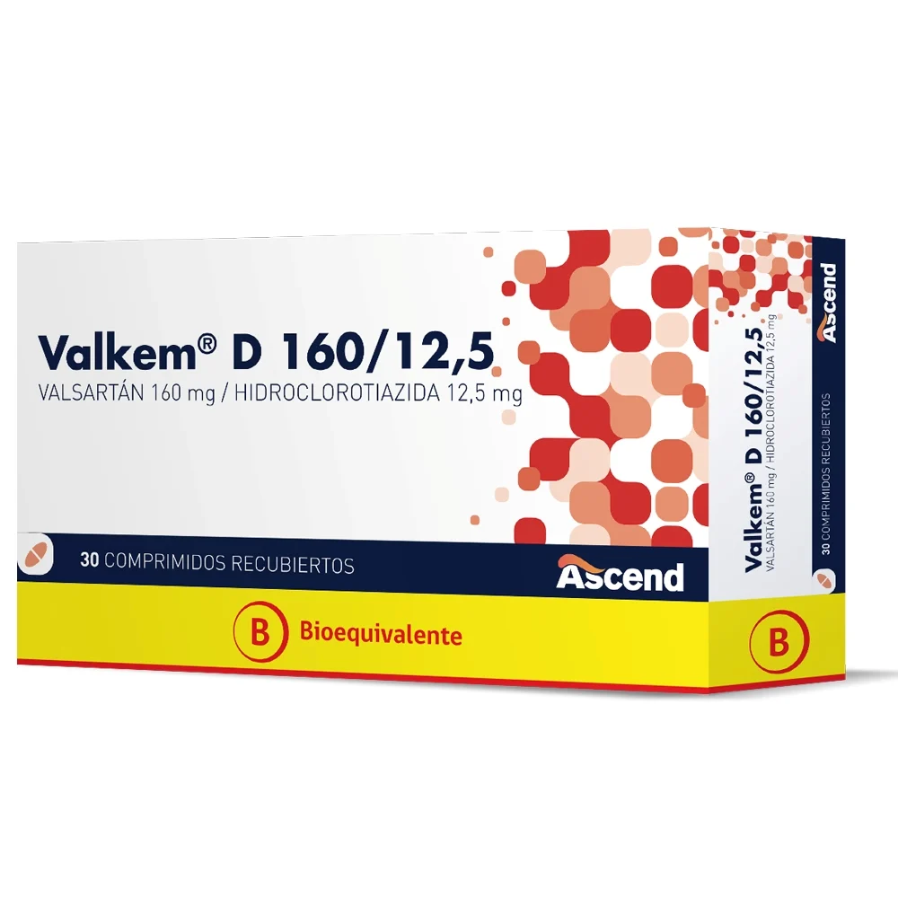 VALKEM D COM 160/12,5 MG X 30