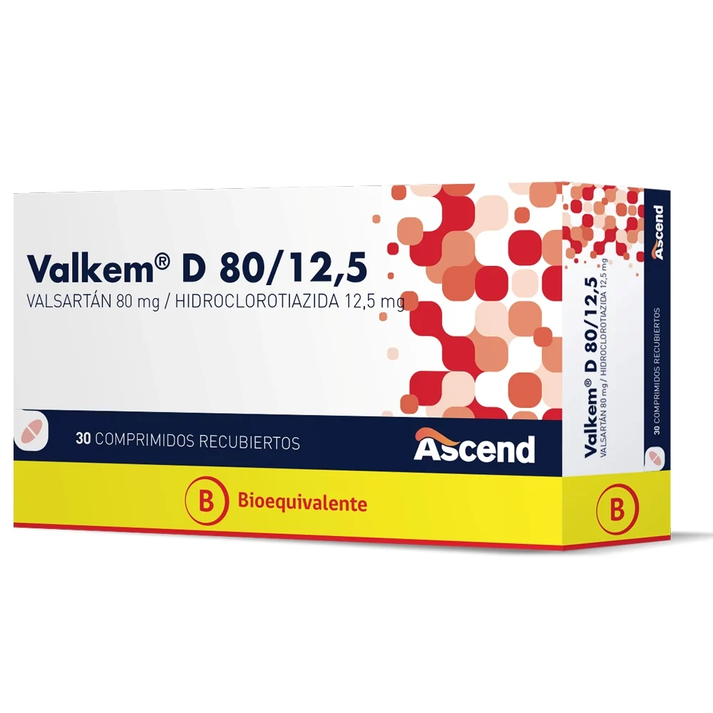 VALKEM D COM 80/12,5 MG X 30
