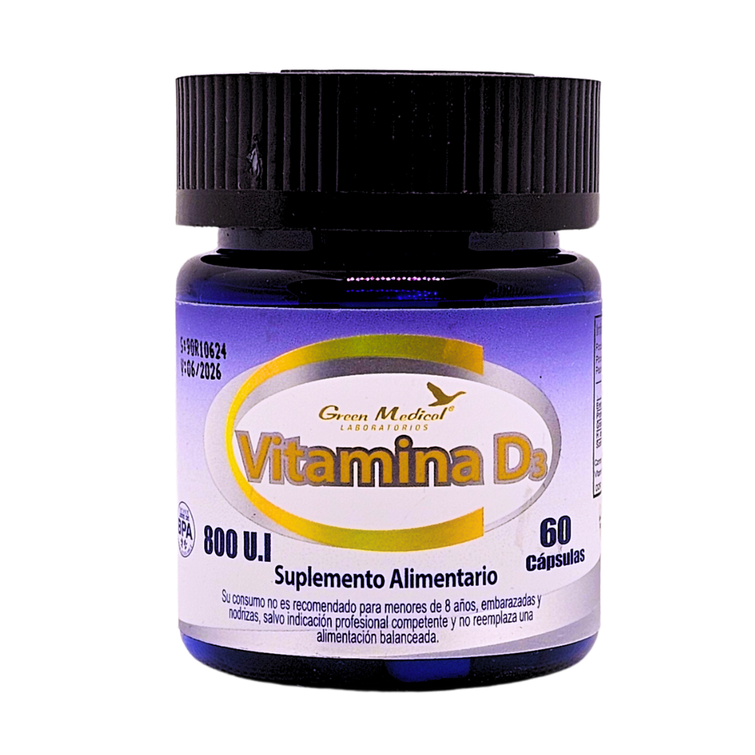 VITAMINA D3 800 UI CAP X 60 GREEN MED