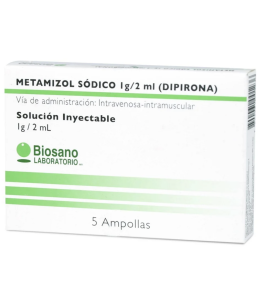 METAMIZOL 1GR/2ML X 5 AMPOLLAS