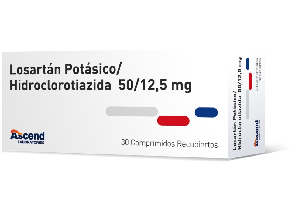 LOSARTAN+HCTZ COM 50/12,5 X 30 ASCEND
