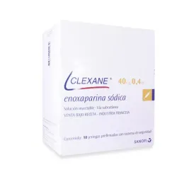 CLEXANE 40MG/0,4 ML X 10 JERINGA PRELLENADA SOLUCIÓN INYECTABLE