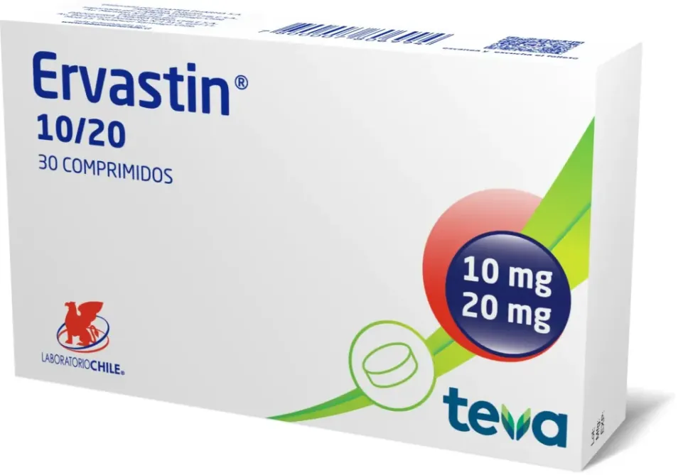 ERVASTIN COM 10/20 MG X 30