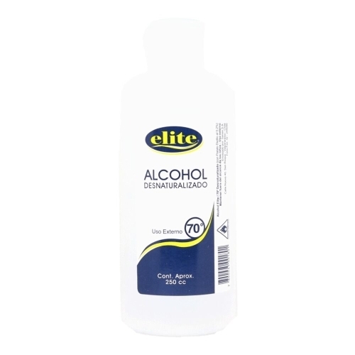ALCOHOL DESNATURALIZDO 70% X 250 ML ELITE