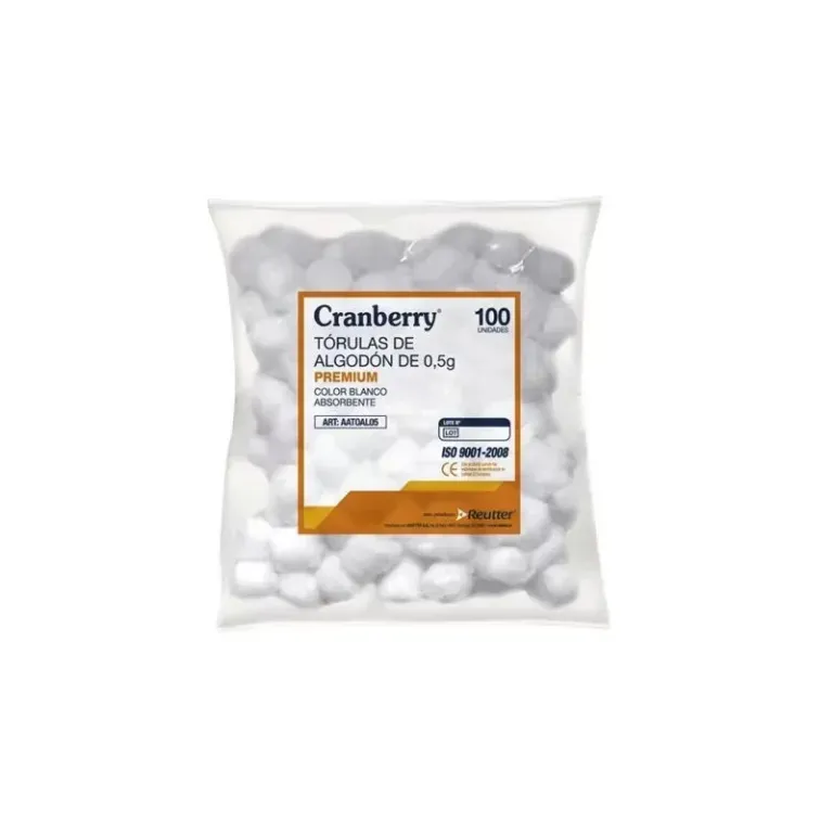 CRANBERRY TORULAS DE ALGODON 0,5 GR.BOLSA X 100 REUTTER (DM)