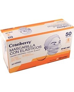 MASCARILLAS 3P BLANCO/ELASTICO X 50 UND