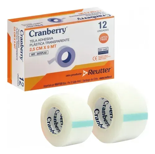 CRANBERRY TELA ADH PAPEL MICROPOROSA BLANCA 5 X 9 CM X 1 (DM)