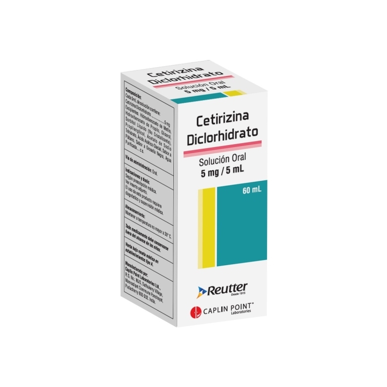 CETIRIZINA SOLUSION 5 MG /5ML X 60 ML