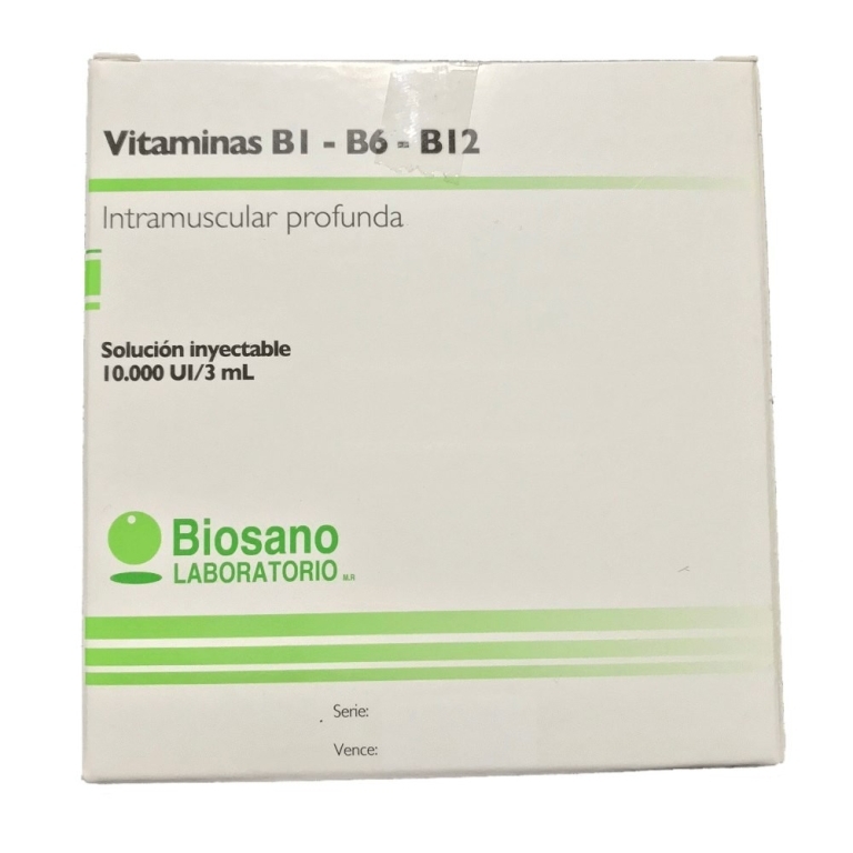 VITAMINAS B1-B6-B12 AMP X 3 BIOSANO