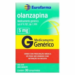 OLANZAPINA COM 5 MG X 30 EUROFARMA (BE)