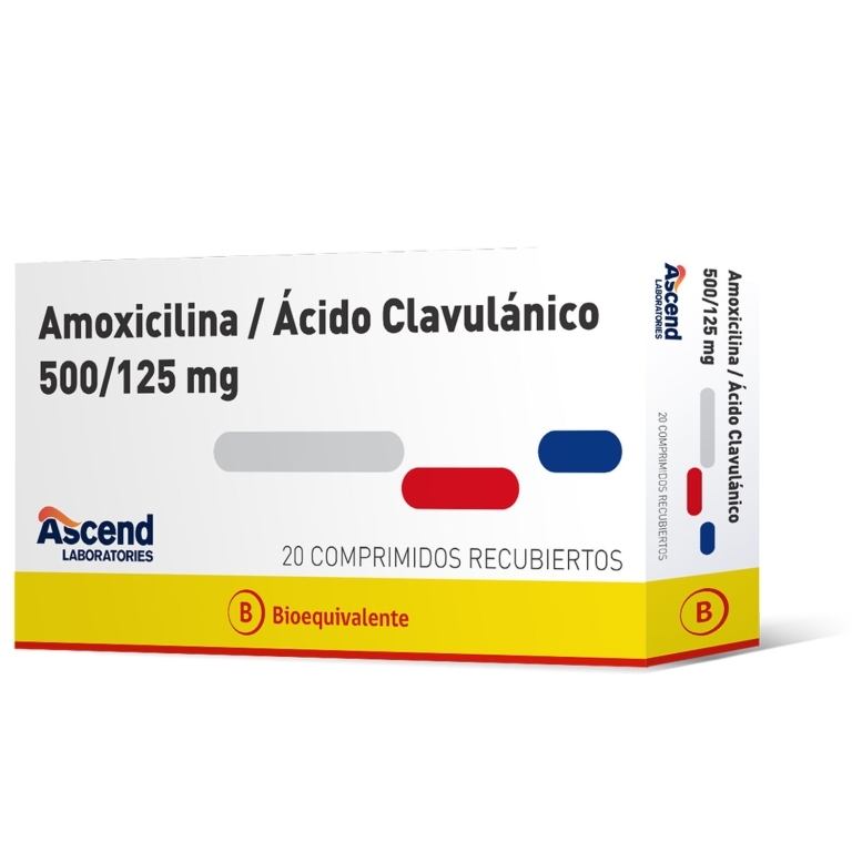 AMOXICILINA+ACID/CLAV COM 500/125 MG X 20 ASCEND (BE)