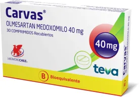Carvas 40 mg x 30 comprimidos
