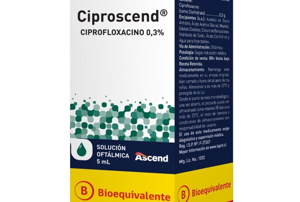CIPROSCEND SOLUCION OFTALMICA 0,3% X 5 ML 