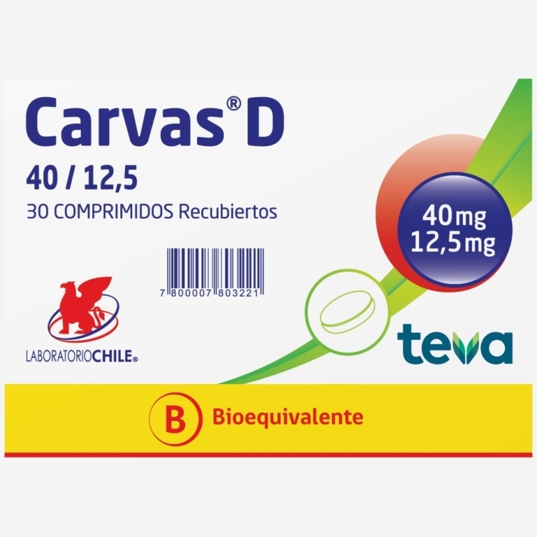 CARVAS D COM 40/12,5 MG X 30 (BE)