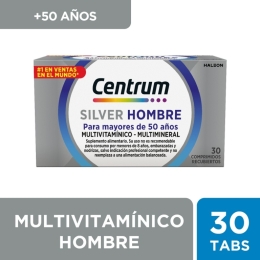 CENTRUM SILVER HOMBRE COM X 30