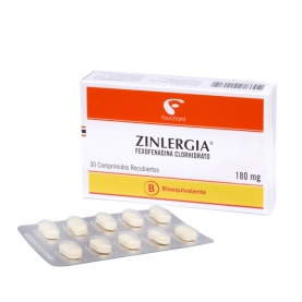 ZINLERGIA COM 180 MG X 30
