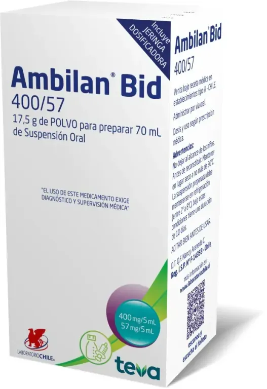 AMBILAN BID SUS 400/57 MG X 70 ML