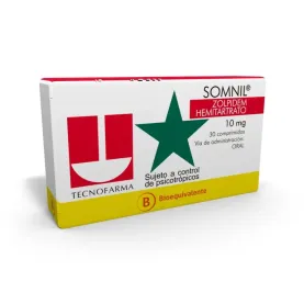 SOMNIL 10 MG X 30 COMPRIMIDOS