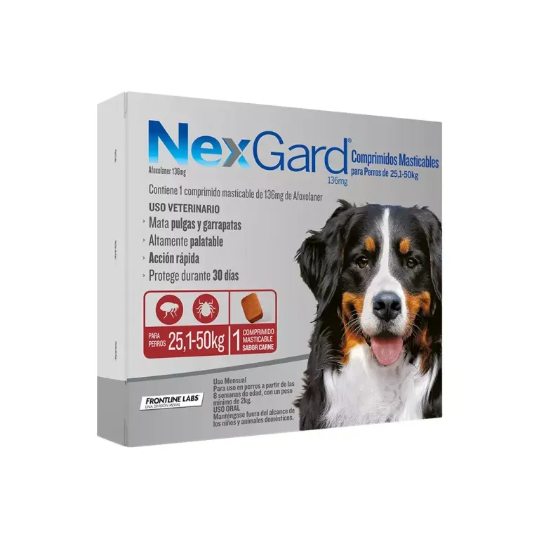 NEXGARD TAB MAST 25-50 KG 136 MG X 3 UND