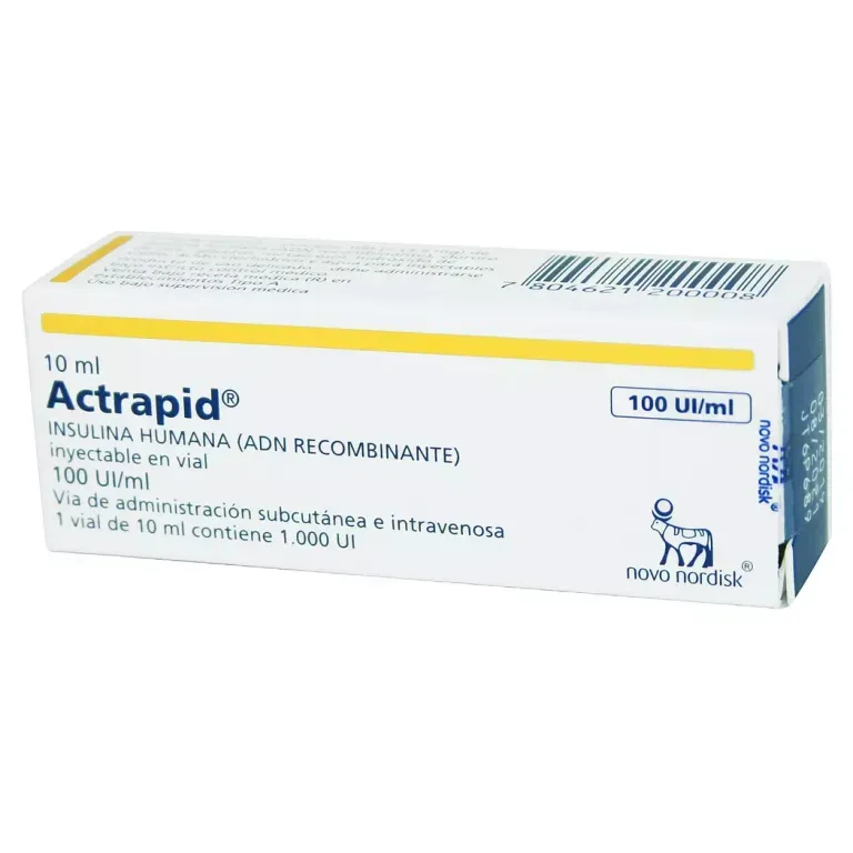 ACTRAPID HM AMPOLLA 100UI X 10 ML X 1