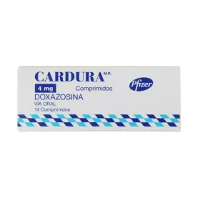 CARDURA  4 MG X 14 COMPRIMIDOS
