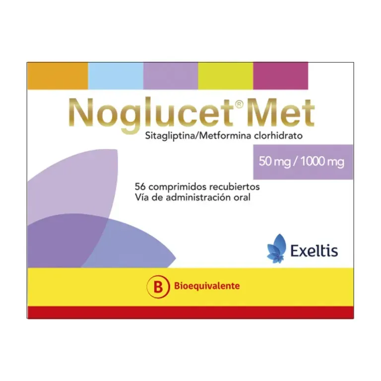 NOGLUCET MET 50MG/1000MG COM X 56