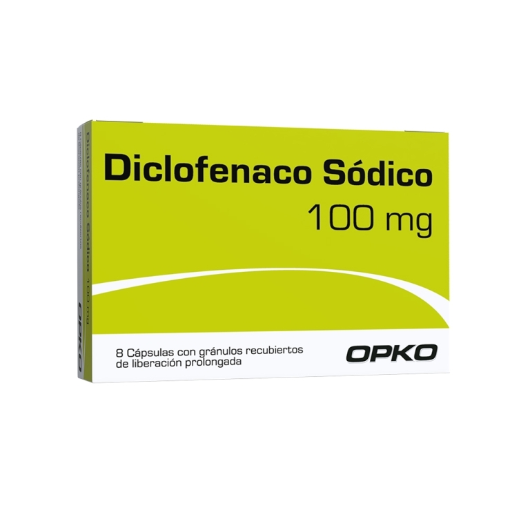 DICLOFENACO SODICO 100 MG X 8 CÁPSULAS OPKO