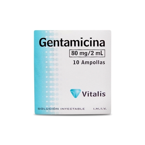 GENTAMICINA 80 MG/2ML X 10 AMPOLLAS 