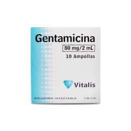 GENTAMICINA 80 MG/2ML X 10 AMPOLLAS 