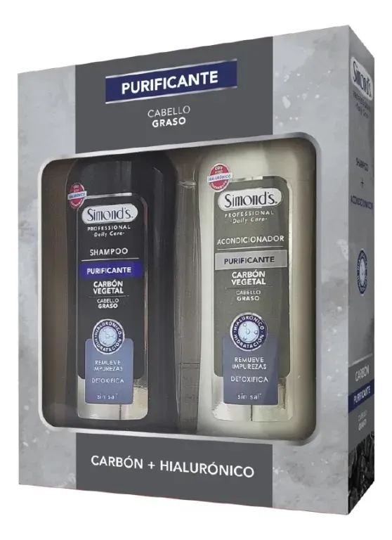 SIMONDS SHAM DAILY CARE CARBON + ACONDICIONADOR
