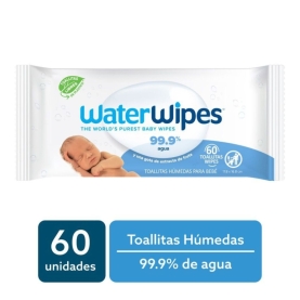 TOALLITAS HUMEDAS WATERWIPES HIPOALER BIO MOTHERNA COLORES X 60 UND
