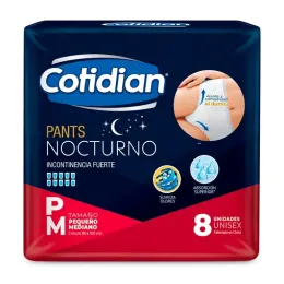 COTIDIAN PANTS NOCTURNO P/M X 8 UND
