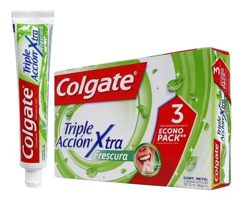 COLGATE CRE TRIPLE ACCION EXT FRESC X 75 ML X 3