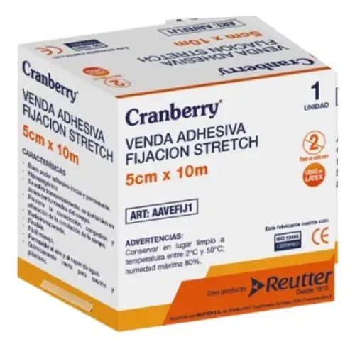 CRANBERRY VENDA ADH FIJACION STRETCH 5 CM X 10 M
